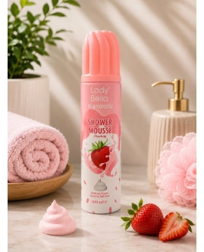 Lady Bella Shower Mousse Strawberry | Eper illatú tusfürdőhab 200 ml