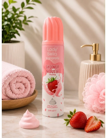 Lady Bella Shower Mousse Strawberry | Eper illatú tusfürdőhab 200 ml