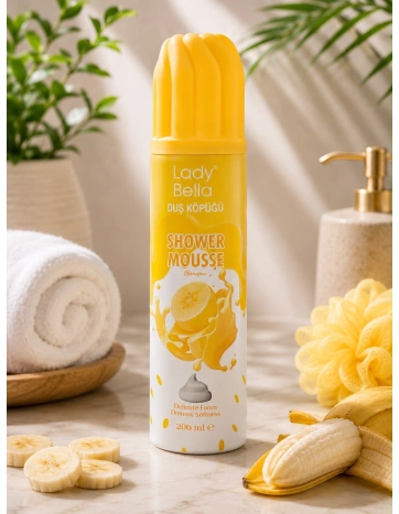 Lady Bella Shower Mousse Banana | Banán illatú tusfürdő 200 ml