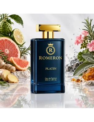 ROMERON PLATIN 349 | Citrusos-borostyán férfiparfüm